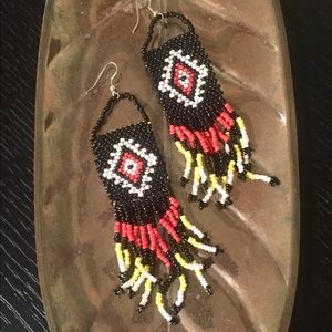 Tribal beaded earrings